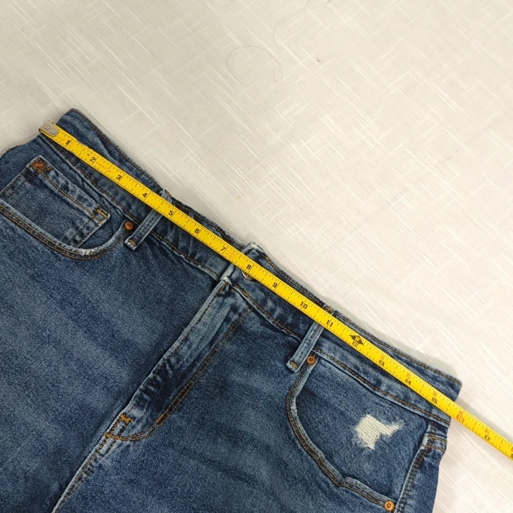 Denizen Levi's high-rise shorts, jean denim cut offs, women's size 10 / 30 - Picture 9 of 15